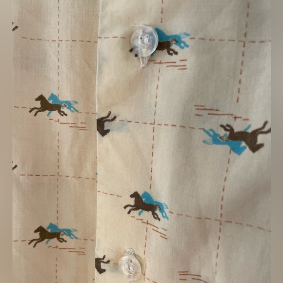 Unisex Vintage Champion Western Rodeo pattern long sleeve button up shirt in M - Picture 8 of 13